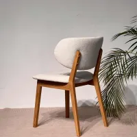 Scaun de bucătărie Mobicasa Arno Textil/ Natural Gray photo 3