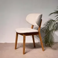 Scaun de bucătărie Mobicasa Arno Textil/ Natural Gray photo 4