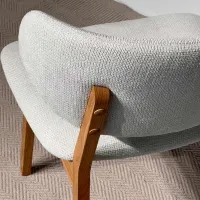 Scaun de bucătărie Mobicasa Arno Textil/ Natural Gray photo 5