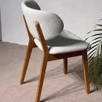Scaun de bucătărie Mobicasa Arno Textil/ Natural Gray photo 7