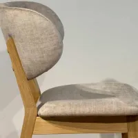 Scaun de bucătărie Mobicasa Arno Textil/ Natural Gray photo 3
