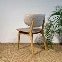 Scaun de bucătărie Mobicasa Arno Textil/ Natural Gray photo 4