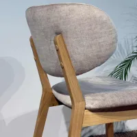Scaun de bucătărie Mobicasa Arno Textil/ Natural Gray photo 5
