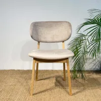 Scaun de bucătărie Mobicasa Arno Textil/ Natural Gray photo 6