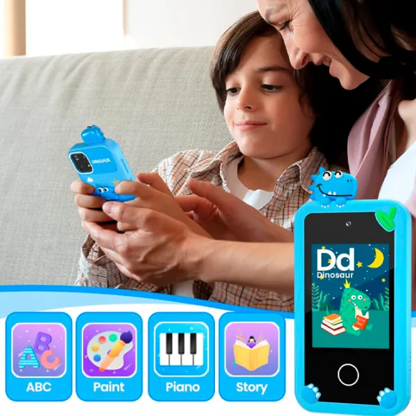 Jucărie interactivă Cute Pet Smart Phone PI Plus Dinosaur  3+ / Black Blue photo 6