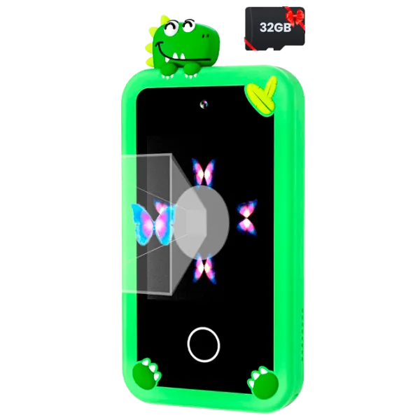 Jucărie interactivă Cute Pet Smart Phone PI Plus Dinosaur  3+ / Black Green photo 3