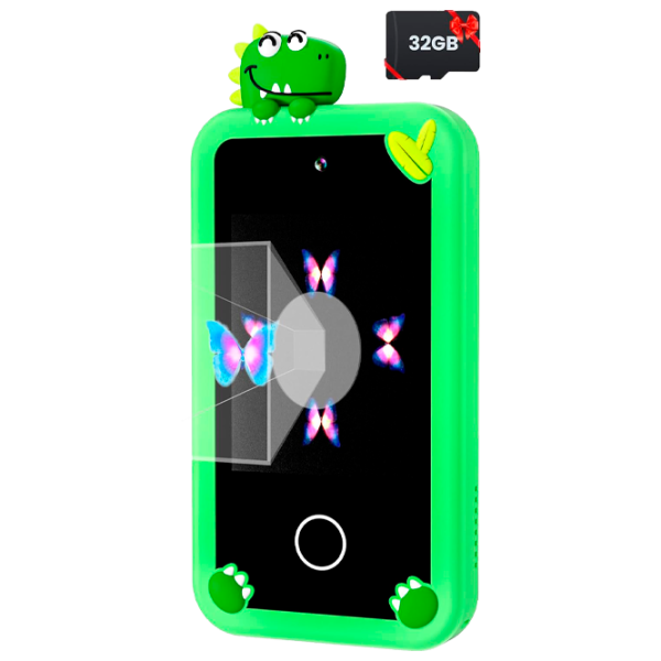 Jucărie interactivă Cute Pet Smart Phone PI Plus Dinosaur  3+ / Black Green photo 3