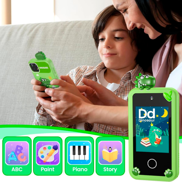 Jucărie interactivă Cute Pet Smart Phone PI Plus Dinosaur  3+ / Black Green photo 7