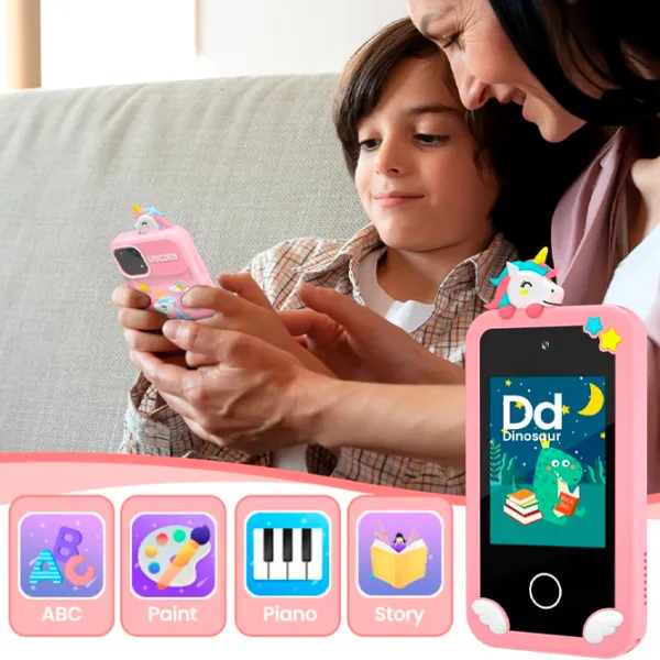 Jucărie interactivă Cute Pet Smart Phone PI Plus Unicorn  3+ / Black Pink photo 7