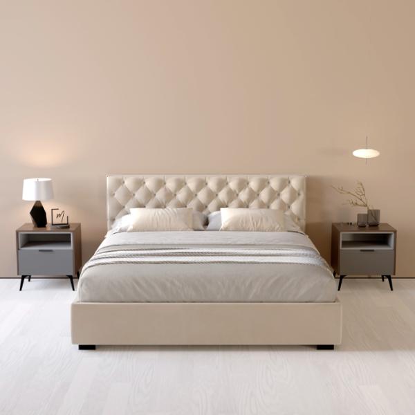 Кровать My-Style my-Mona 140 x 200 см / Фанера / Кремовый photo 6