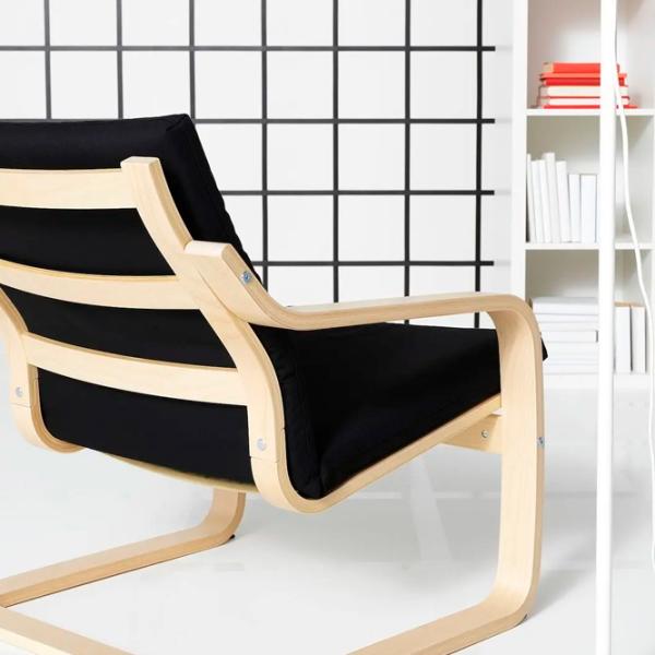 Fotoliu Ikea Poang/Vissle Beige Black photo 6