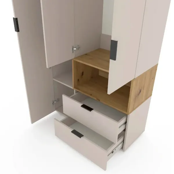 Dulap Nex Home A002R 230 x 100 x 42 / LPAL / Cahmere Oak Artisan photo 4