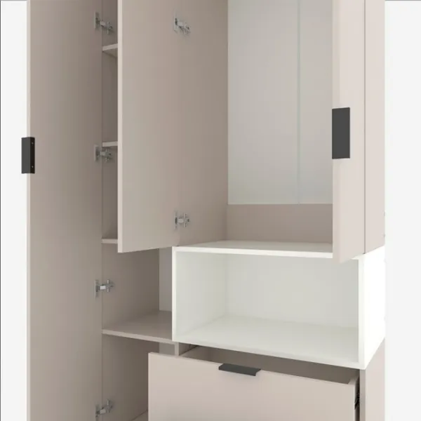 Dulap Nex Home A002R 230 x 100 x 42 / LPAL / Cashmere White Snow photo 4