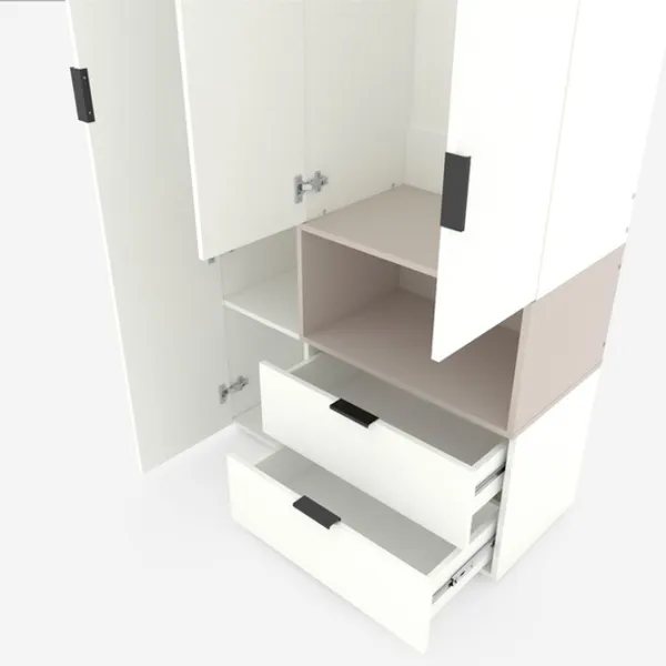 Dulap Nex Home A002R 230 x 100 x 42 / LPAL / White Snow Cashmere photo 4
