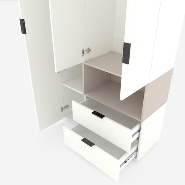 Dulap Nex Home A002R 230 x 100 x 42 / LPAL / White Snow Cashmere photo 4