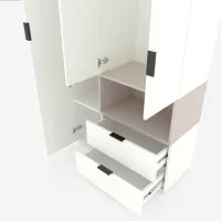 Dulap Nex Home A002R 230 x 100 x 42 / LPAL / White Snow Cashmere photo 4