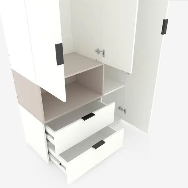 Dulap Nex Home A002R 230 x 100 x 42 / LPAL / White Snow Cashmere photo 6