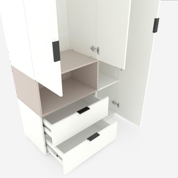 Dulap Nex Home A002R 230 x 100 x 42 / LPAL / White Snow Cashmere photo 6