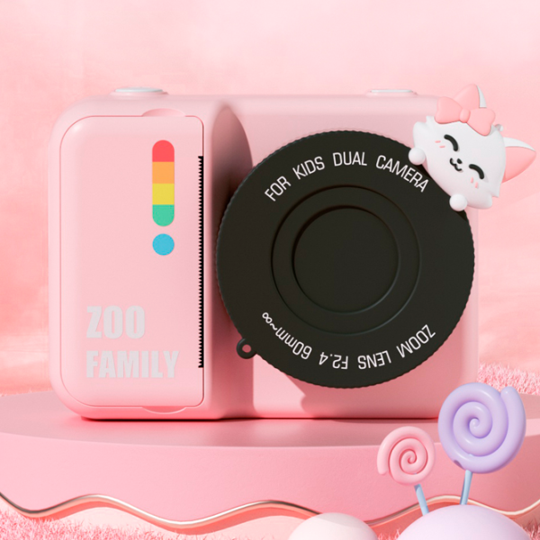 Фотоаппарат Kidyprint Zoo Family P2  3+ / Черный Розовый photo 2