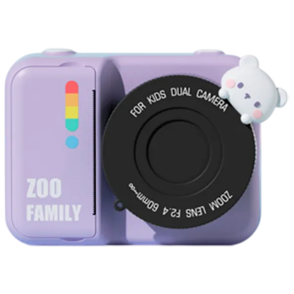 Фотоаппарат Kidyprint Zoo Family P2  3+ / Черный Фиолетовый photo 1
