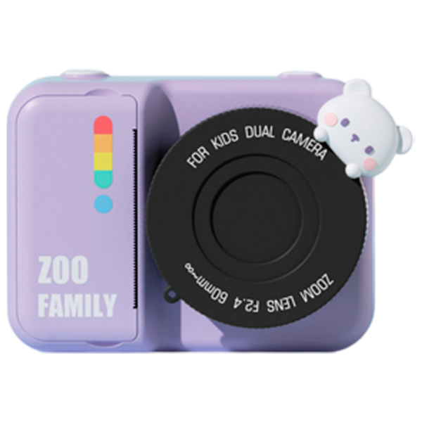 Фотоаппарат Kidyprint Zoo Family P2  3+ / Черный Фиолетовый photo 1