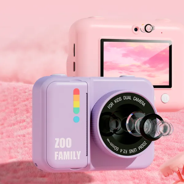 Фотоаппарат Kidyprint Zoo Family P2  3+ / Черный Фиолетовый photo 5