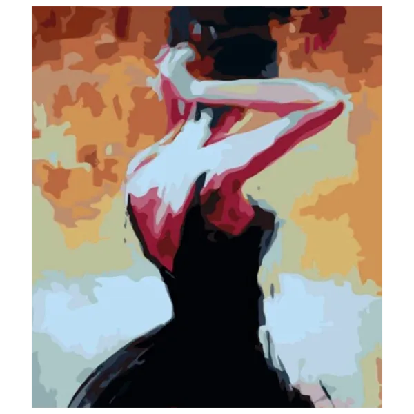 Картина по номерам PRC Девушка в черном платье 02782 50 x 40 см / Вертикальная photo 1