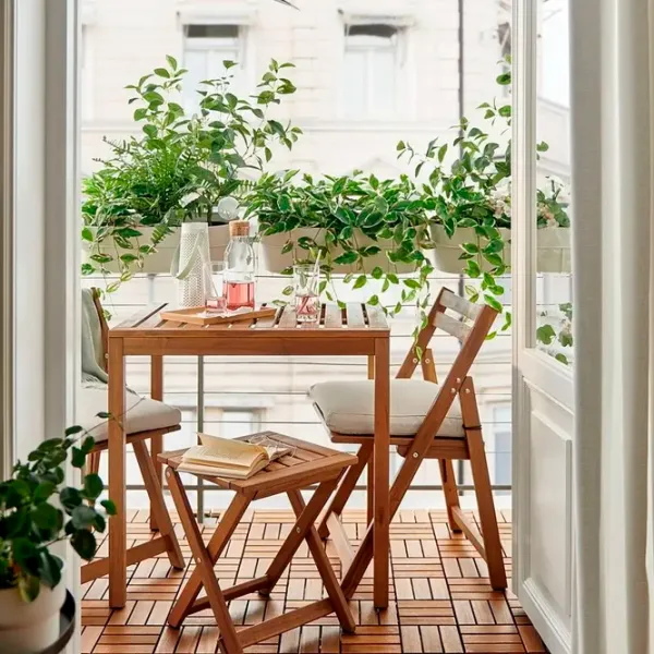 Садовый стол Ikea Nammaro Квадратный / Brown Коричневый photo 2