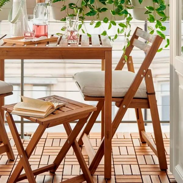 Садовый стол Ikea Nammaro Квадратный / Brown Коричневый photo 4