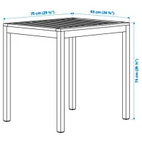 Садовый стол Ikea Nammaro Квадратный / Brown Коричневый photo 6