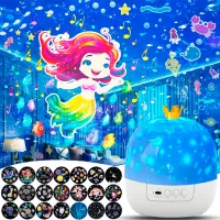 Proiector de stele Night Light Fantasy Crown 21in1 1+ / Multicolor White photo 2
