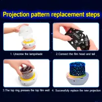 Proiector de stele Night Light Fantasy Crown 21in1 1+ / Multicolor White photo 6