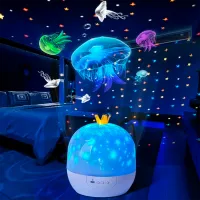 Proiector de stele Night Light Fantasy Crown 21in1 1+ / Multicolor White photo 8
