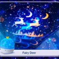 Proiector de stele Night Light Fantasy Crown 21in1 1+ / Multicolor White photo 10