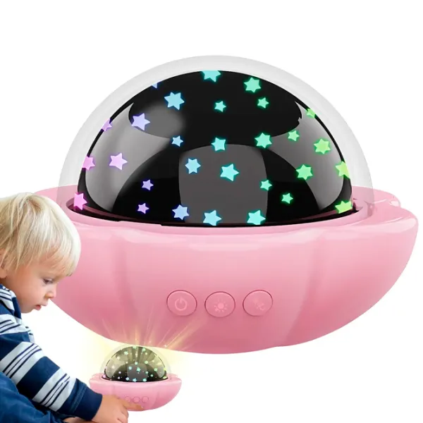 Проектор звезд Night Light Lucky Flower 2in1  1+ / Разноцветный Розовый photo 2 Проектор звезд Night Light Lucky Flower 2in1  1+ / Разноцветный Розовый photo 2