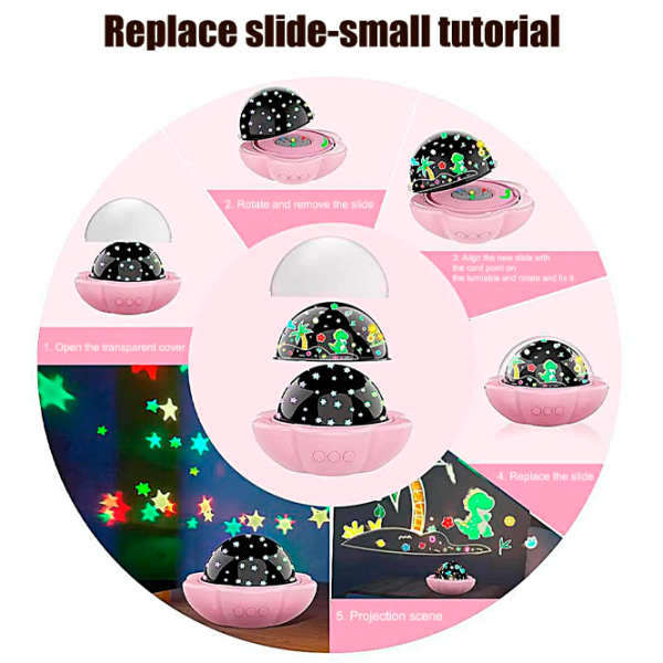 Проектор звезд Night Light Lucky Flower 2in1  1+ / Разноцветный Розовый photo 4 Проектор звезд Night Light Lucky Flower 2in1  1+ / Разноцветный Розовый photo 4