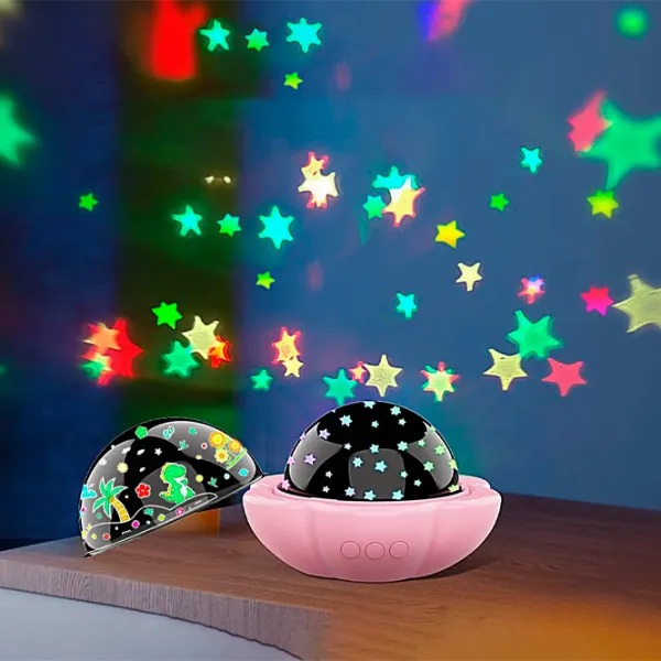 Проектор звезд Night Light Lucky Flower 2in1  1+ / Разноцветный Розовый photo 6 Проектор звезд Night Light Lucky Flower 2in1  1+ / Разноцветный Розовый photo 6