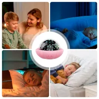 Proiector de stele Night Light Lucky Flower 2in1 1+ / Multicolor Pink photo 8