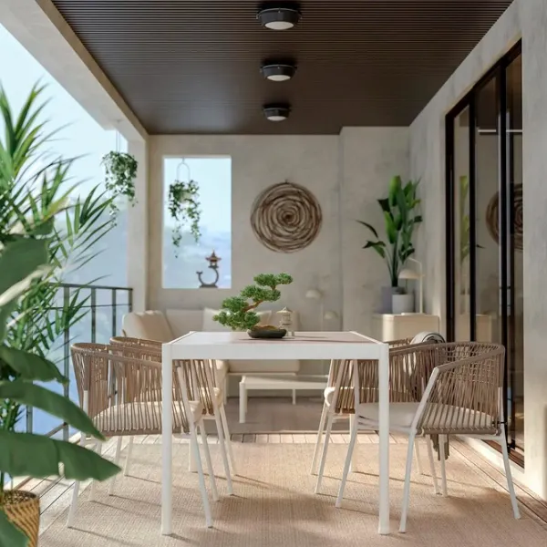 Masă de grădină Ikea Segeron Dreptunghiular / White Gray photo 3