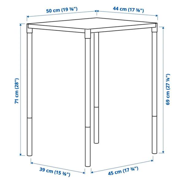 Masă de grădină Ikea Fejan Dreptunghiular / White White photo 5