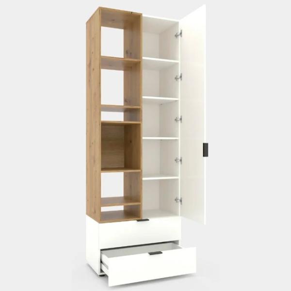 Шкаф Nex Home A001L 230 x 80 x 42см / ЛДСП / Белый Снег Дуб Артизан photo 3