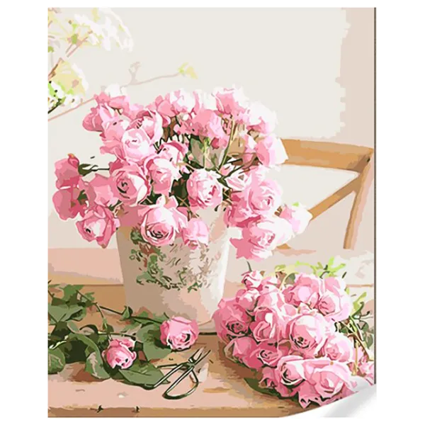 Pictură pe numere Strateg Buchet în stilul Provence GS1612 50 x 40 cm / Verticală photo 1