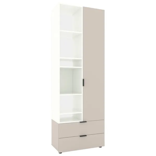 Шкаф Nex Home A001L 230 x 80 x 42см / ЛДСП / Белый Снег Кашемир photo 1