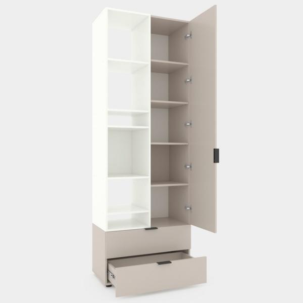 Шкаф Nex Home A001L 230 x 80 x 42см / ЛДСП / Белый Снег Кашемир photo 3