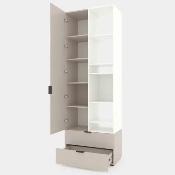 Шкаф Nex Home A001L 230 x 80 x 42см / ЛДСП / Белый Снег Кашемир photo 4