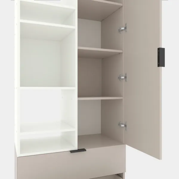Шкаф Nex Home A001L 230 x 80 x 42см / ЛДСП / Белый Снег Кашемир photo 5