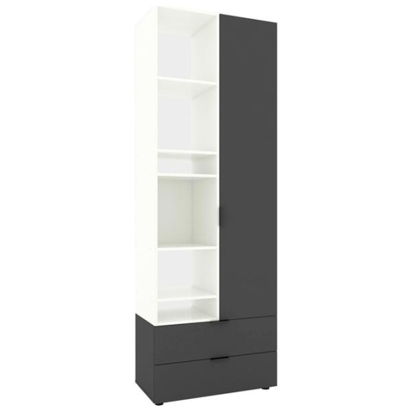 Шкаф Nex Home A001L 230 x 80 x 42см / ЛДСП / Белый Снег Антрацит photo 1