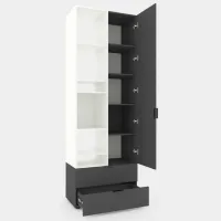 Dulap Nex Home A001L 230 x 80 x 42 / LPAL / White Snow Antracite photo 3