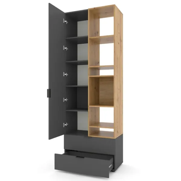 Шкаф Nex Home A001R 230 x 80 x 42см / ЛДСП / Антрацит Дуб Артизан photo 3