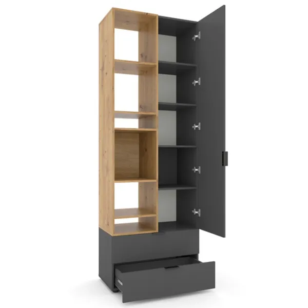 Шкаф Nex Home A001R 230 x 80 x 42см / ЛДСП / Антрацит Дуб Артизан photo 4